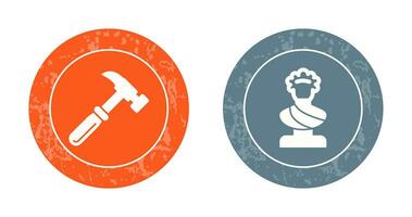 Hammer and Statue Icon vector