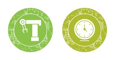 Robotic Arm and Clock Icon vector