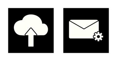 Upload to Cloud and Message Settings Icon vector