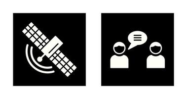 Satellite and Chatting Icon vector