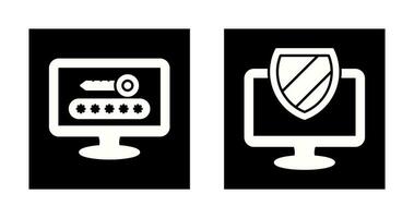 Password and Shield Icon vector