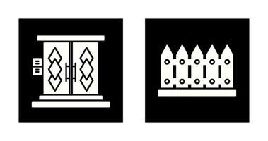 Door and Fence Icon vector