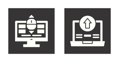Scroll and Upload Icon vector