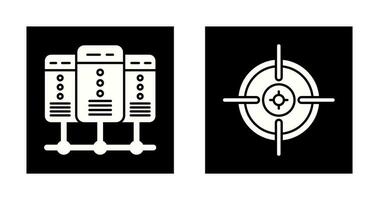 Server and Aim Icon vector