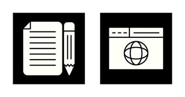 page and web page Icon vector