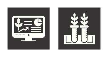 Computer and Test Icon vector