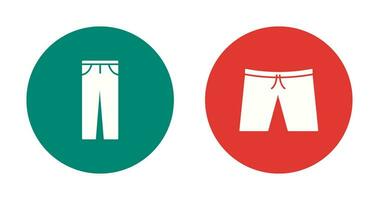 pantalones y pantalones cortos icono vector