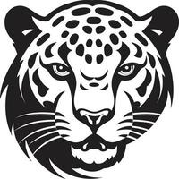 Feline Finesse Black Leopard Emblem in Vector Unleash the Beast Black Vector Leopard Icon