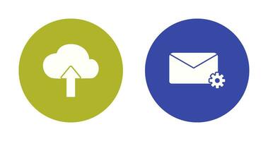 Upload to Cloud and Message Settings Icon vector