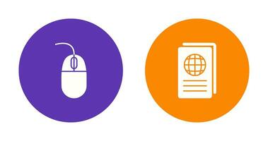 Mouse and Global Report Icon vector