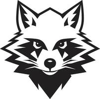 Graceful Masked Bandit Badge of Honor Intricate Raccoon Vector Icon