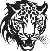 Hunt in Style Black Vector Leopard Emblem Regal Predator Black Leopard Logo