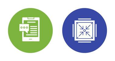 Chat and Minimize Icon vector