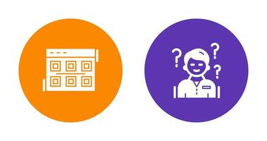 Layout and Confuse Icon vector