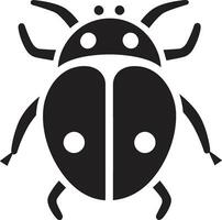 Simplicity Unveiled Ladybug Silhouette in Shadows Eyes of Intrigue Vectorized Ladybug Design vector