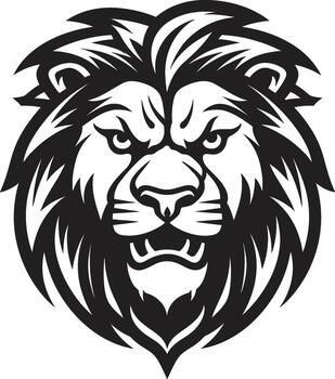 agraciado depredador un león logo diseño merodeando excelencia el negro vector león icono