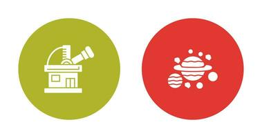 observatory and planets Icon vector