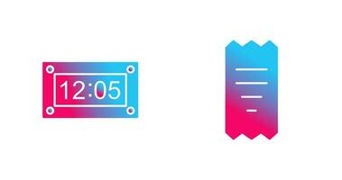 timer and receipt Icon vector
