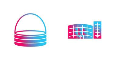 basket and shopping mall Icon vector