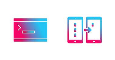 console and data transfer Icon vector