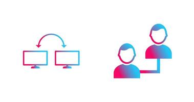 connected systems and connected profiles  Icon vector