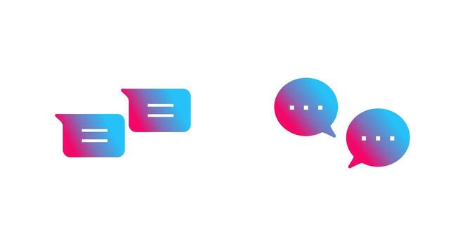 messages and conversation bubbles Icon vector