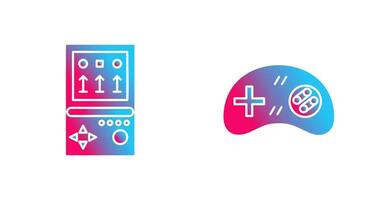 Brick Game and Gamng Control Icon vector