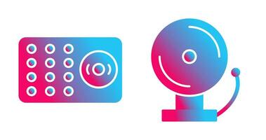 ring alarm and fire alarm  Icon vector