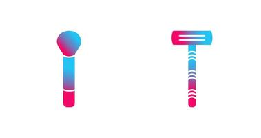 Brush and Razor Icon vector