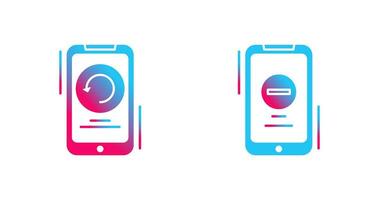 Restart and Remove Icon vector