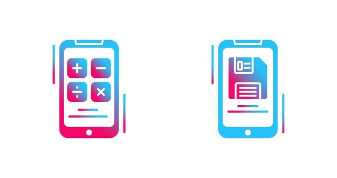 calculadora y apoyo archivo icono vector