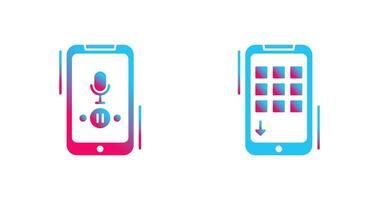 Voice Record and Device Icon vector