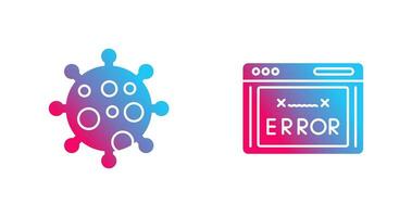 Virus and Error Code Icon vector