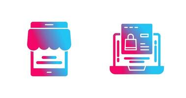 Online Store and Online Shopping Icon vector