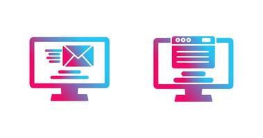 Mail and Web Icon vector