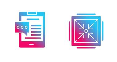 Chat and Minimize Icon vector