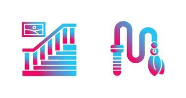 Stair and Cat Toy Icon vector