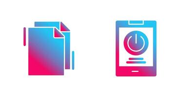 Copy and Power Icon vector