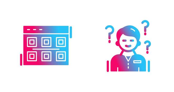 Layout and Confuse Icon vector
