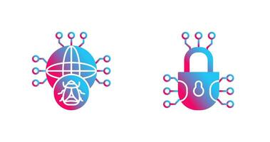 Global Malware and Cyber defence Icon vector