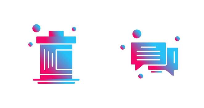 Eliminar y mensaje burbuja icono vector