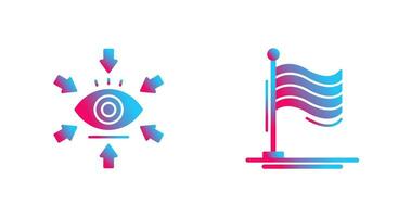 Visualization and Flag Icon vector