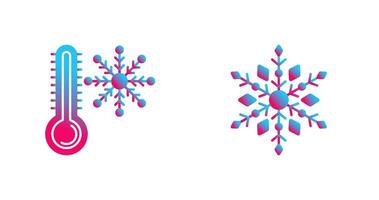 Snow Flake and Cold Icon vector