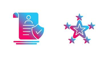 verified and star Icon vector