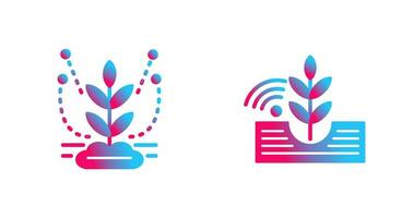 Irrigation System and Planting Icon vector