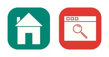 homepage and browser  Icon vector