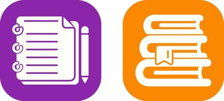 Write and Books Icon vector