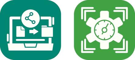 File Share and SEO Performance Icon vector