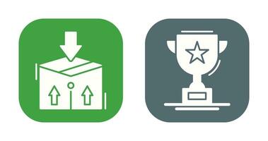 Package and Trophy Icon vector