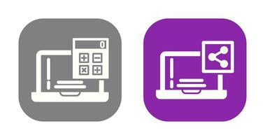 Calculator and Share Icon vector